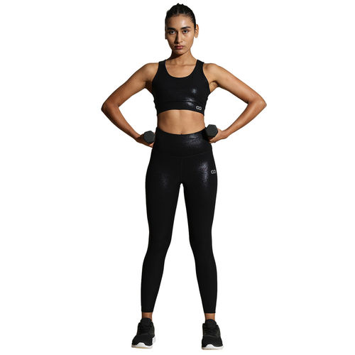 Buy Silvertraq Black Ath Track Gloss Leggings Shiny Online
