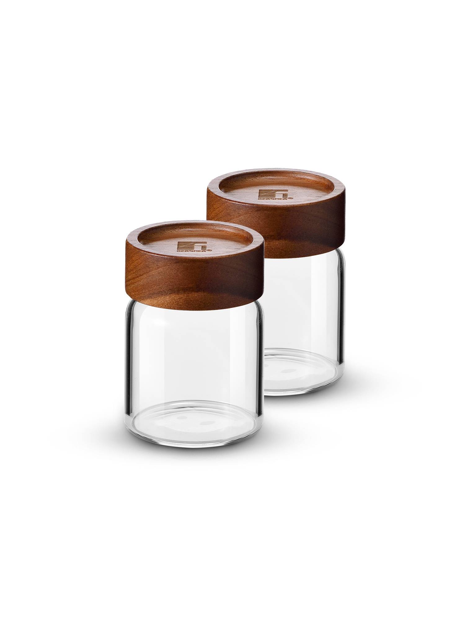 Bergner Acadia Borosilicate Glass Jar 200 Ml (Pack of 2)