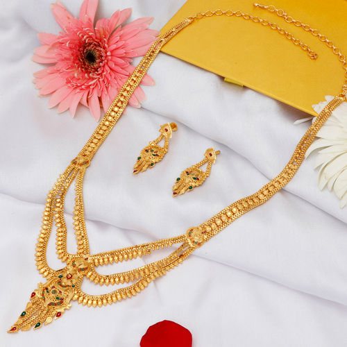 24 Carat Gold Rani Necklace Sukkhi Blossomy 24 Carat Gold Plated