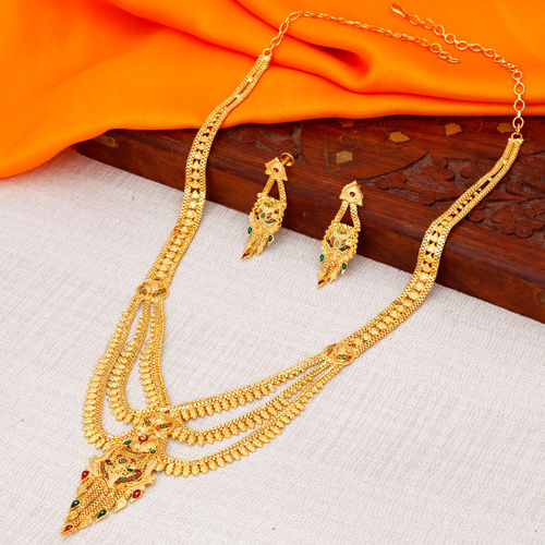 Rani Haar Gold Set For Marriage Buy Sukkhi Blossomy 24 Carat Gold