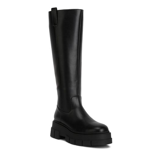 Buy London Rag Black Chunky Platform Knee Length Boots Online