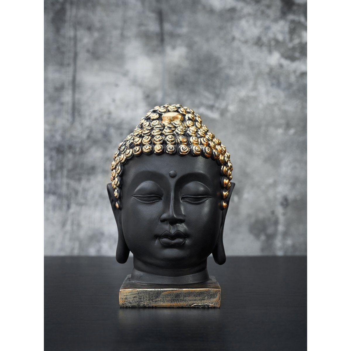 Pure Home + Living Black & Gold Polyresin Buddha Head Buy Pure Home
