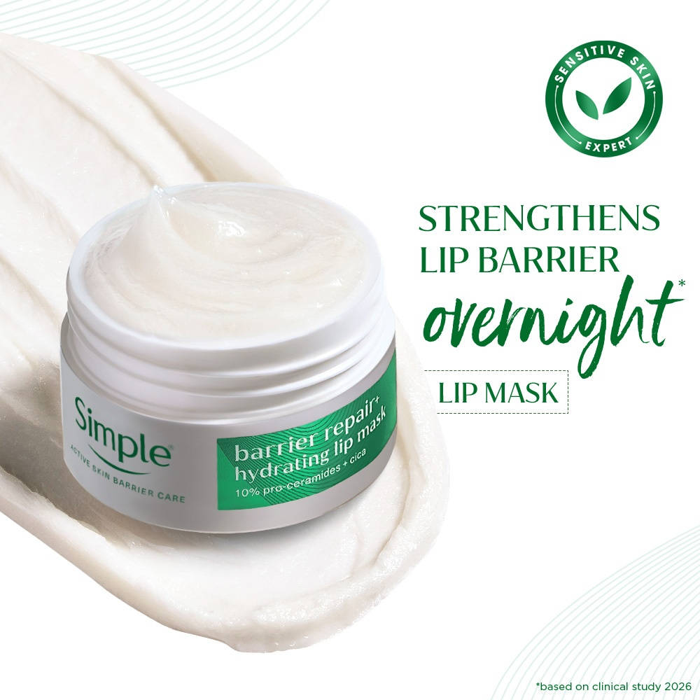 Simple Barrier Repair+Hydrating Lip Mask With 10% Pro-Ceramides Lip Balm