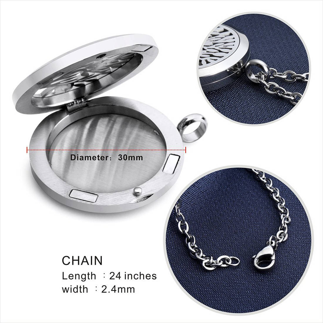 Buy Peora Stainless Steel Tree of Life Locket Pendant with 10 Refill ...