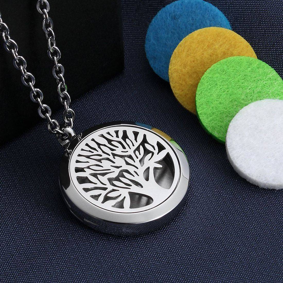 Buy Peora Stainless Steel Tree of Life Locket Pendant with 10 Refill ...