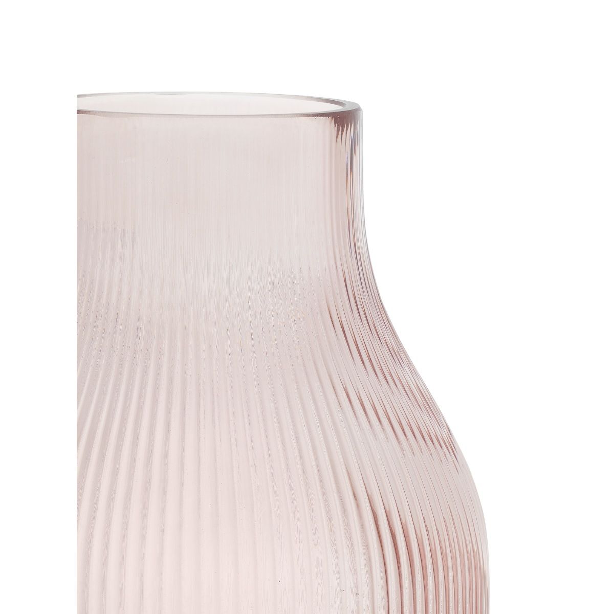 Buy Pure Home + Living Iris Purple Ribbed Glass Vase Online