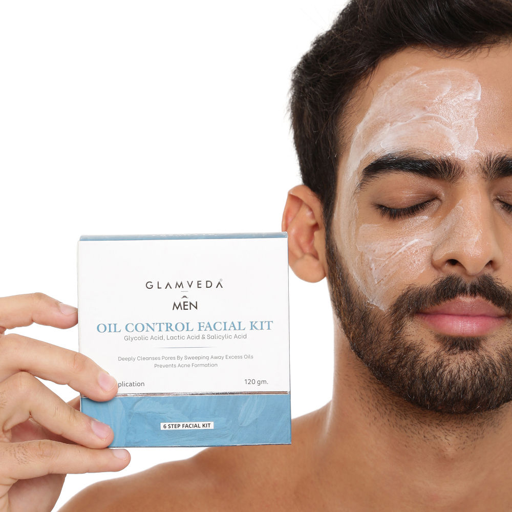 Glamveda Men Oil Control Facial Kit Buy Glamveda Men Oil Control