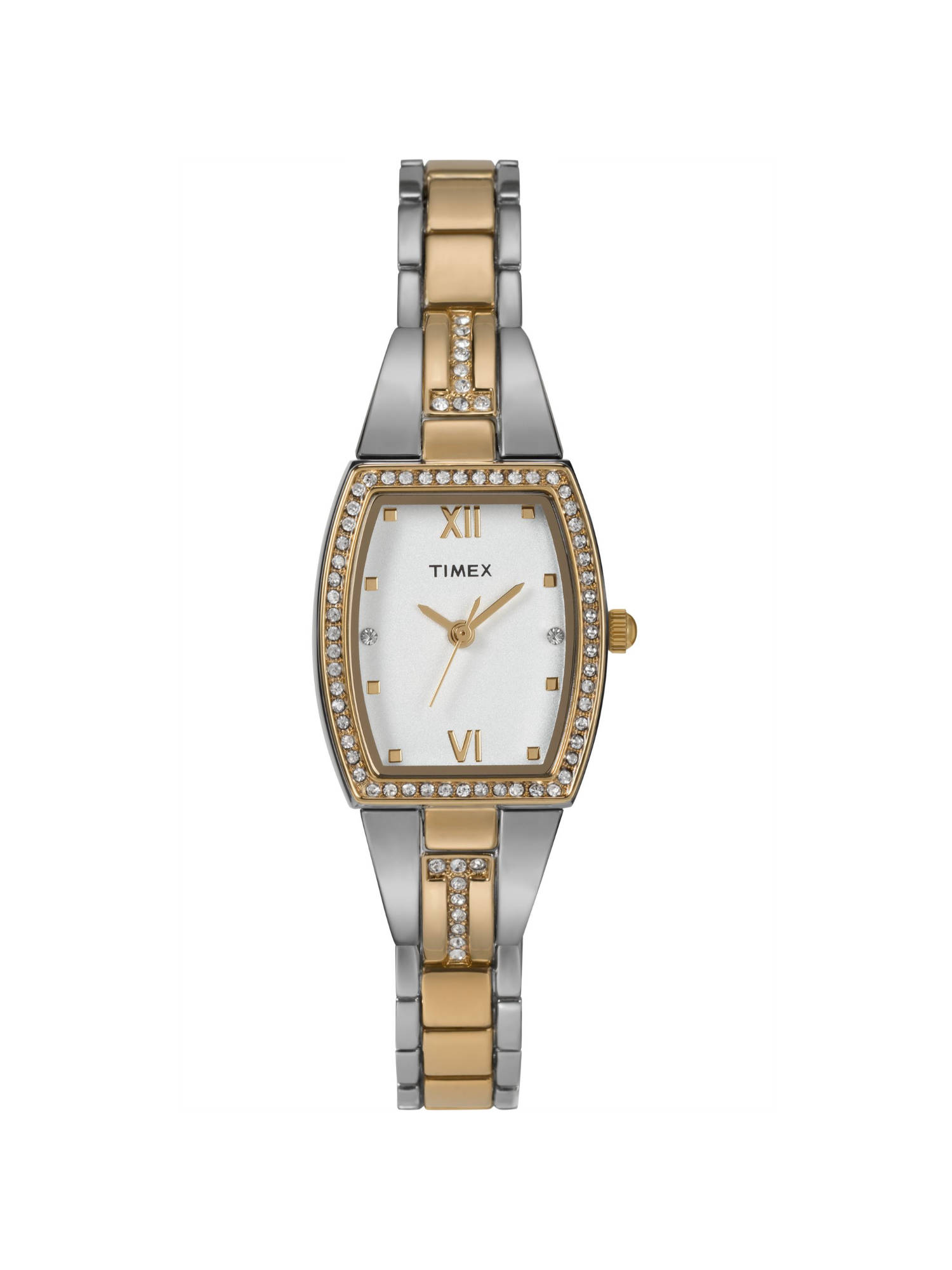 Timex Main Street Silver-Tone Tonneau Dial Analog Women Bracelet Watch - TW2W95800JQ (M)