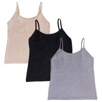 Buy Nykd by Nykaa Cotton Camisole slip with in-built Bra -NYC003 Blush  online
