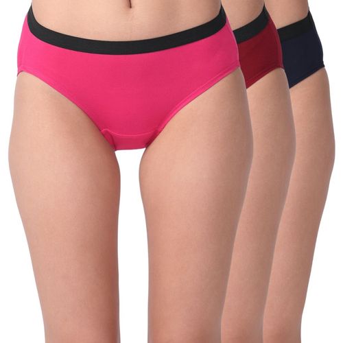 Buy Adira Modal Cotton Panties Womens Underwear Super Soft Cotton Pack Of  3-Pink, Maroon & Navy Blue Online