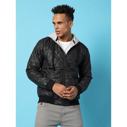 Buy Campus Sutra Men Solid Zipper Hooded Bomber Jacket Online