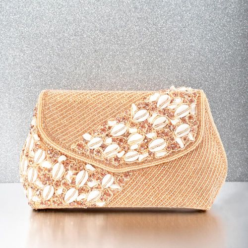 Peora Clutch Womens Purse Bridal Bag for Detachable Strap Evening Sling Bag  Rose Gold-C67C