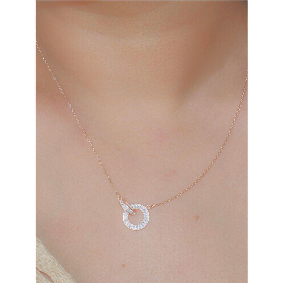 LuxeVogue Eternal Connection Necklace Rose