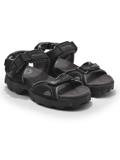 Buy WOODLAND Men Black Casual Sandals Online