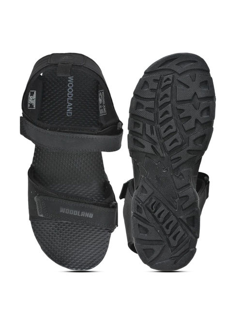 Buy WOODLAND Men Black Sports Sandals Online