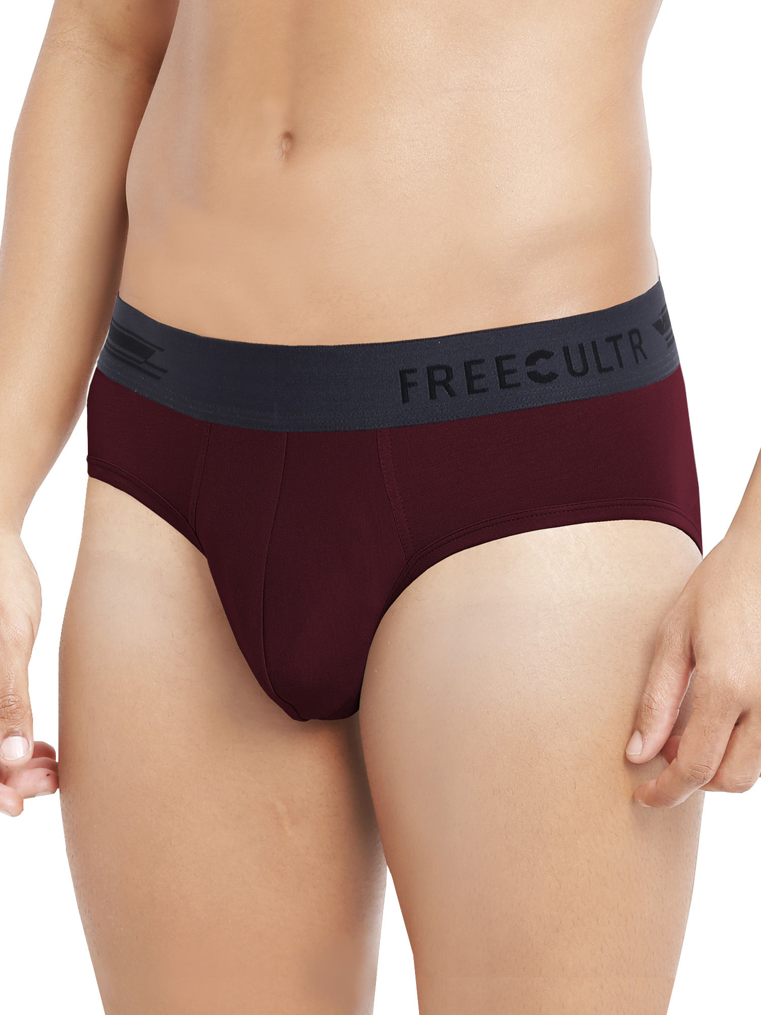 FREECULTR Anti-Microbial Air-Soft Micromodal Underwear Brief Pack Of 1 - Red (XXL)