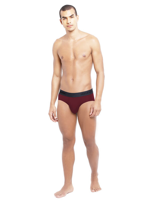 Buy FREECULTR Anti-Microbial Air-Soft Micromodal Underwear Brief Pack Of 1  - Red (XXL) Online