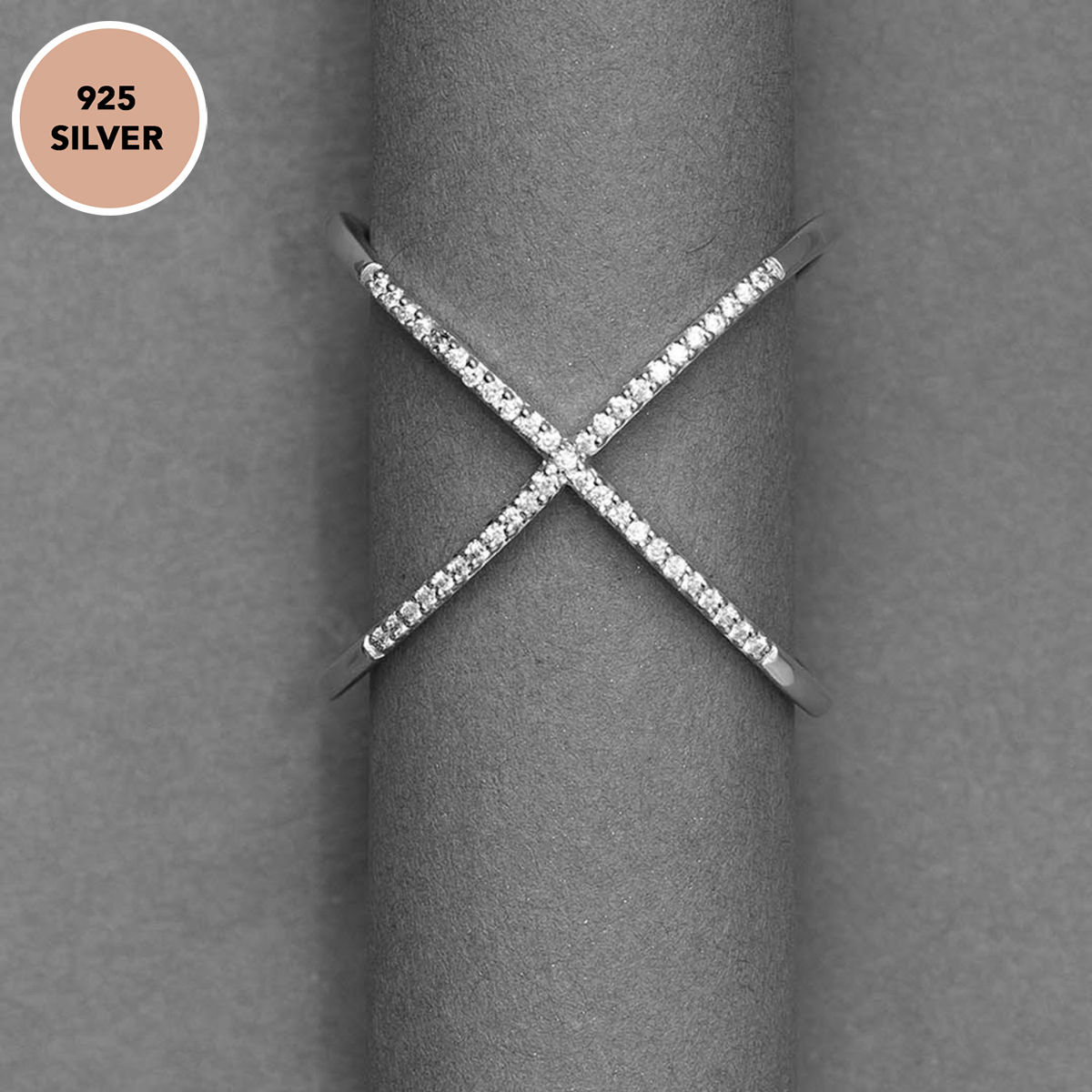 Amazon.com: Delicate Thin Open Modern Simple Geometric Atomic X Criss Cross  Ring For Teen For Women .925 Sterling Silver: Clothing, Shoes & Jewelry