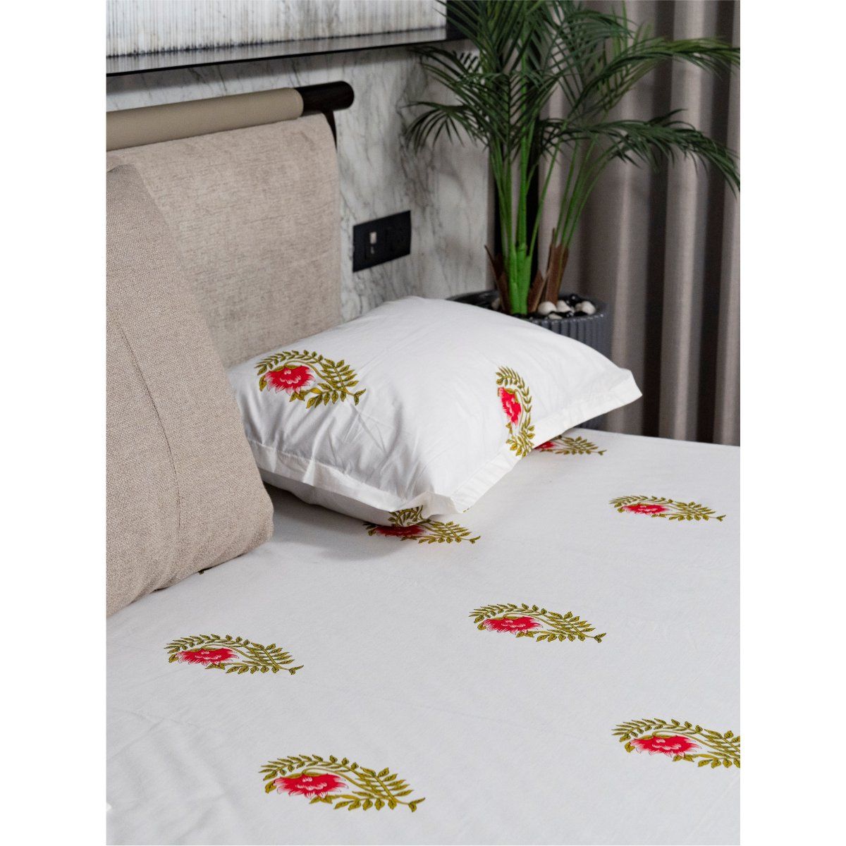 Buy Urban Space Serene 200 Tc Cotton Bedsheets For Single Bed Ethnic