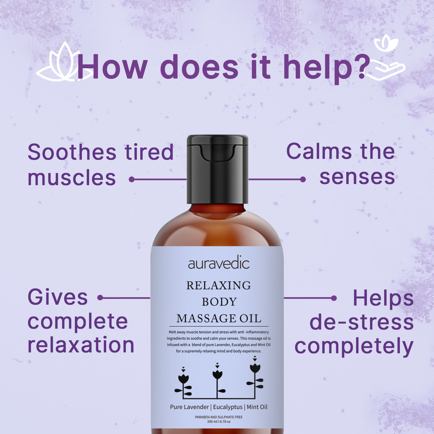 Buy AuraVedic Relaxing Body Massage Oil For Full Body Online