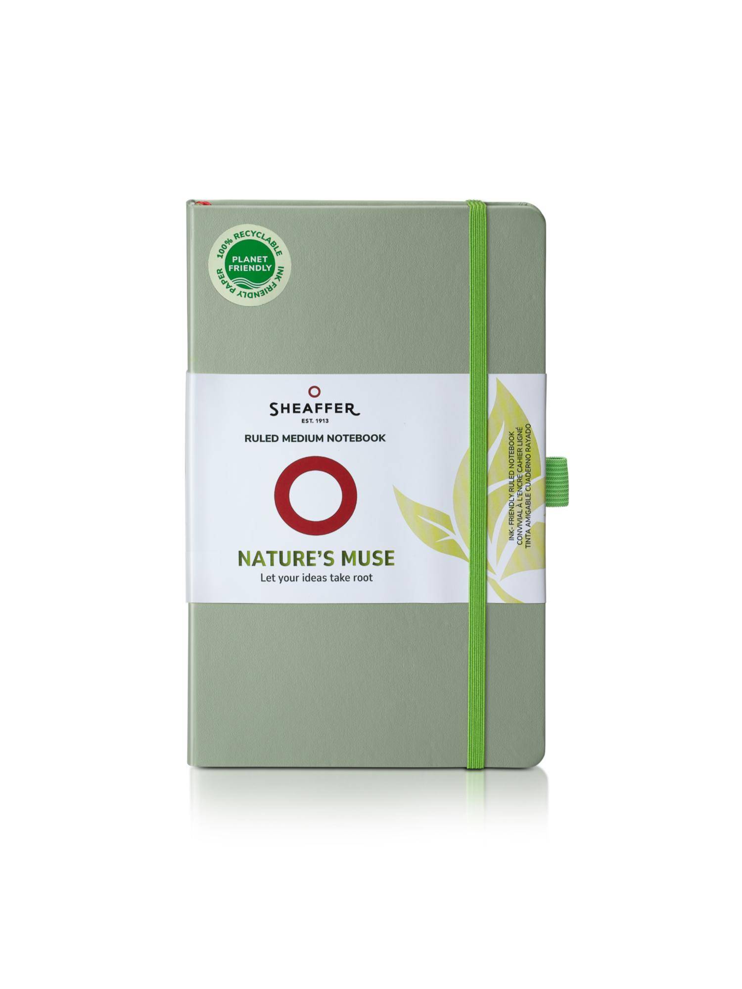 Sheaffer Nature's Muse 90 GSM Hardbound Medium Notebook - Sage Green