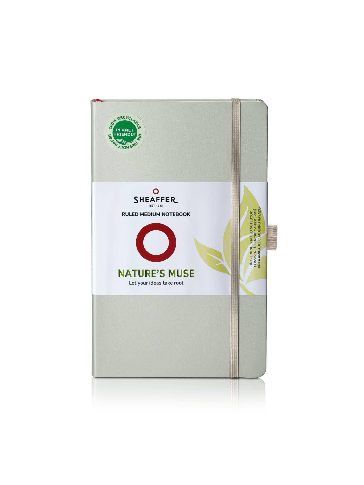 Sheaffer Nature's Muse 90 GSM Hardbound Medium Notebook - Light Grey