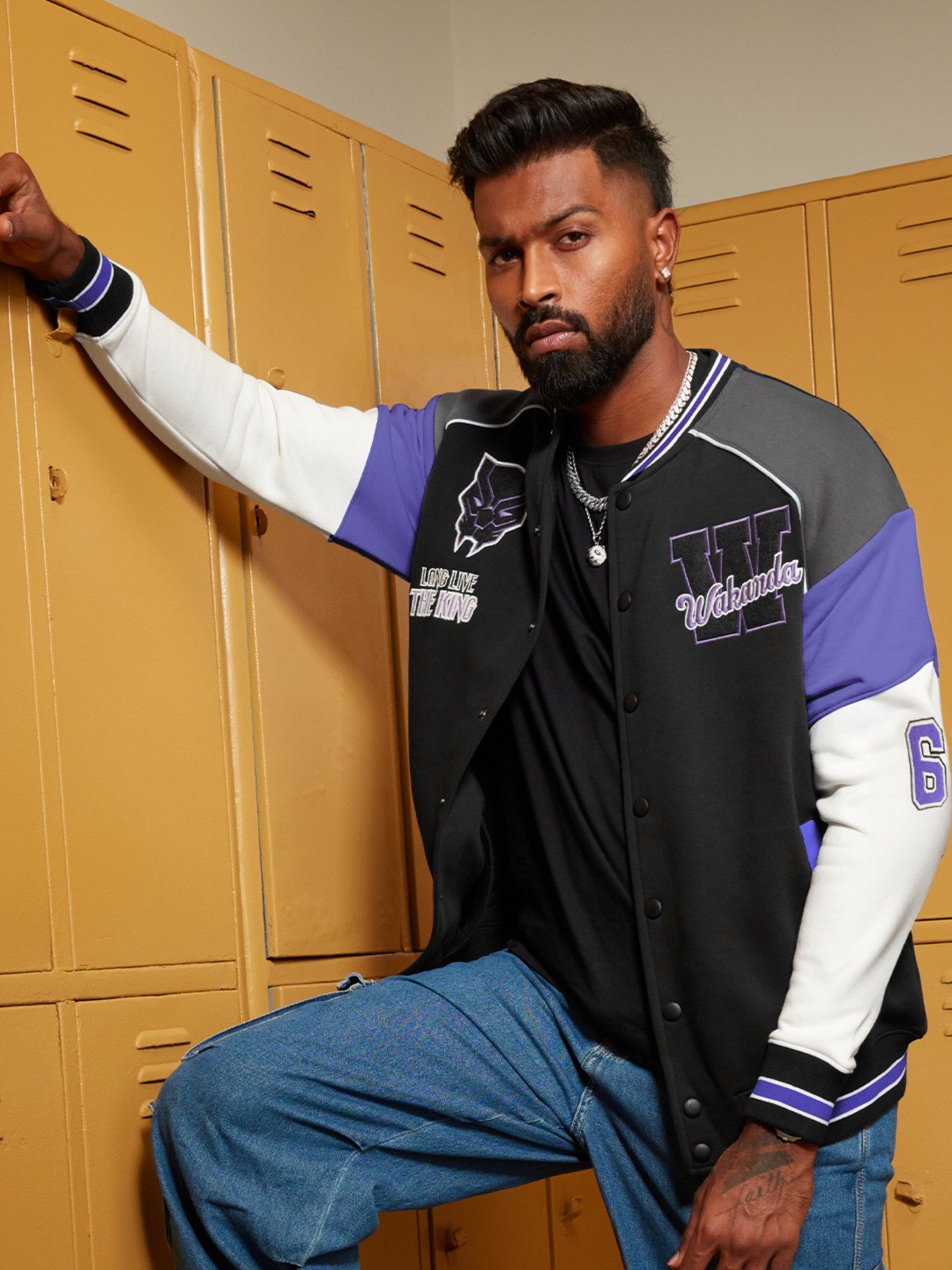 Buy The Souled Store Official Black Panther- The King Men Varsity