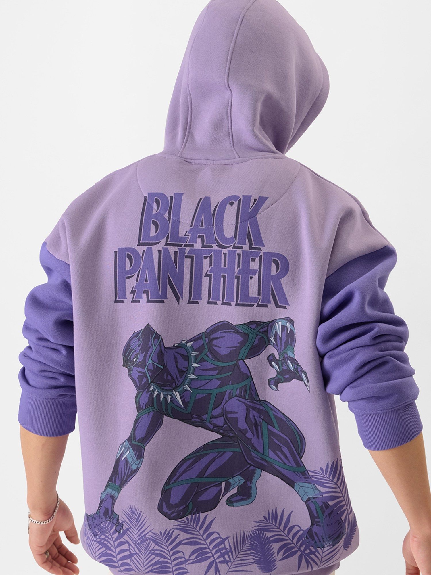 The Souled Store Original Black Panther Wakanda Forever Men Oversized Hoodie