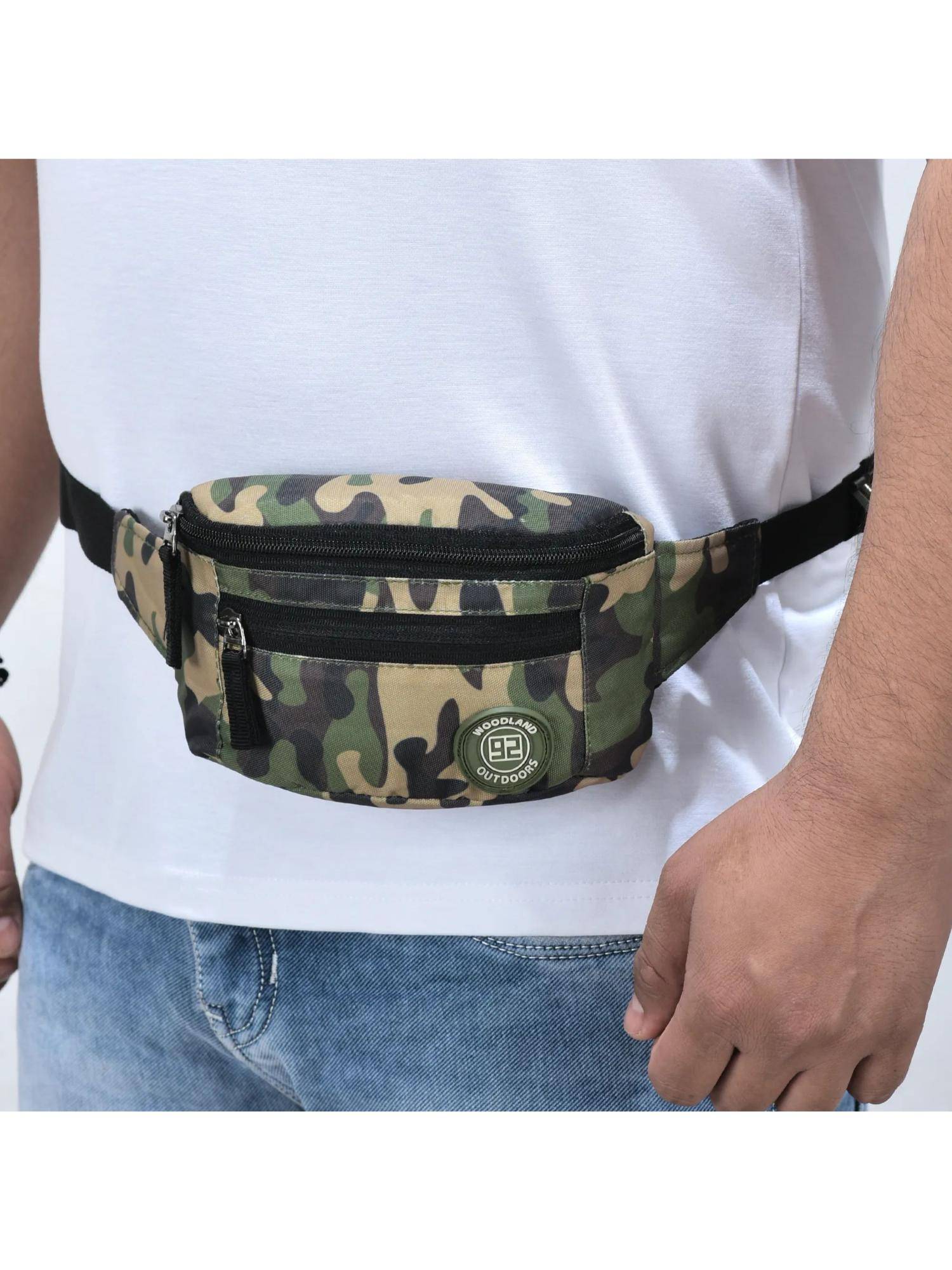 WOODLAND Green Camouflage Travel Organizer Belt Bag