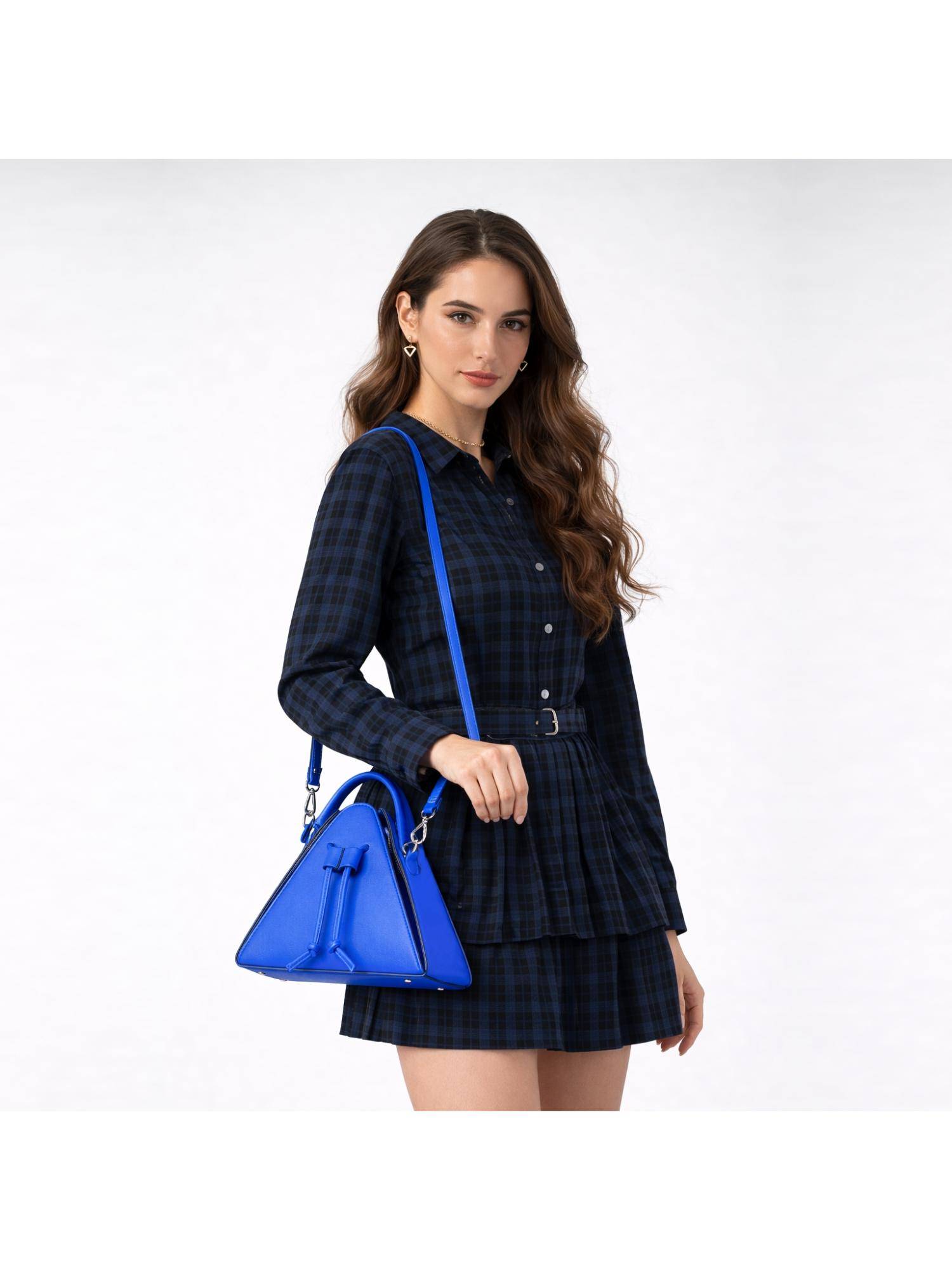 THE HOLISTIK Blue Cleo Handbag with Detachable Strap