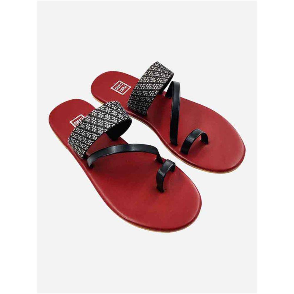 Post Card Maroon Solid Flats (UK 5)