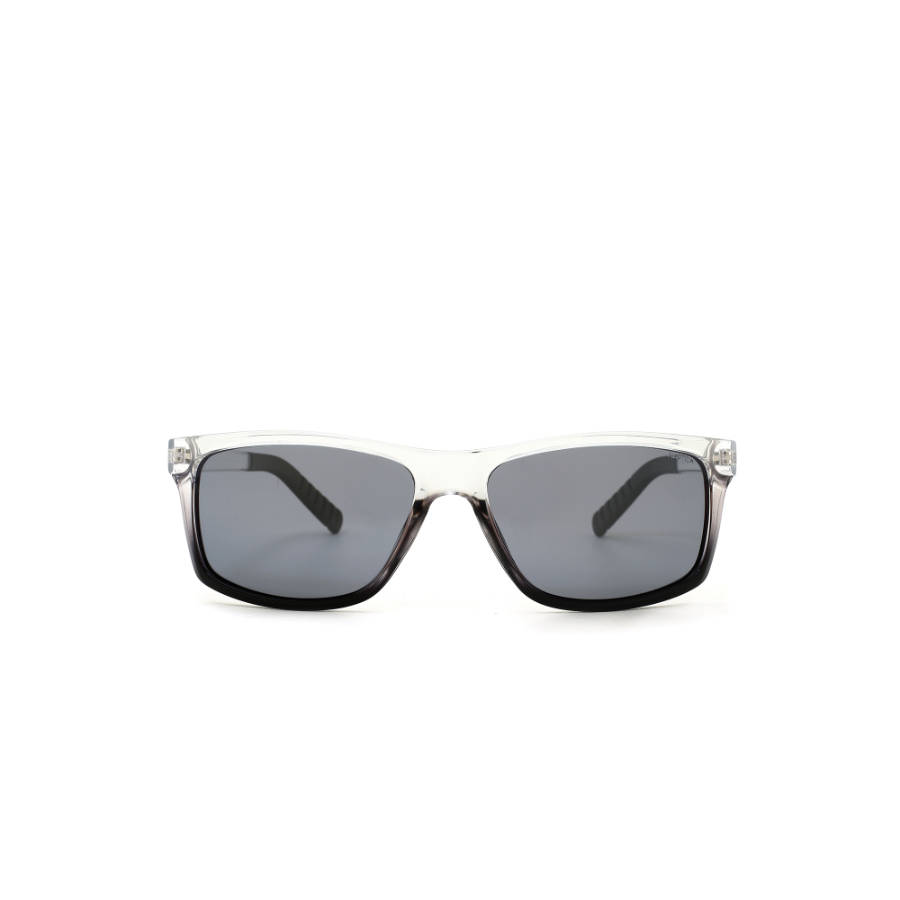 Nautica Grey Lens Rectangular Sunglass Full Rim Transparent Frame Color Polarized (NA 3651P C3)