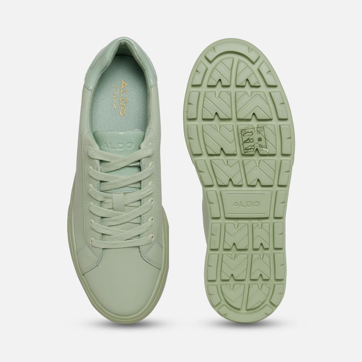 Buy Aldo Mirai Solid Green Sneakers Online