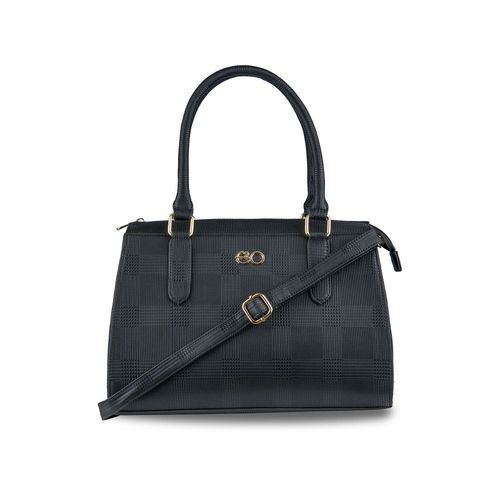 Buy E2O Bags Classy Black Textured Detailing Satchel For Women's