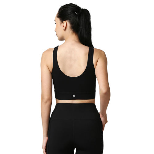 Buy SOIE Medium Impact Non Padded Non Wired Long Line Sports Bra-Pack of  2-Multi-Color Online