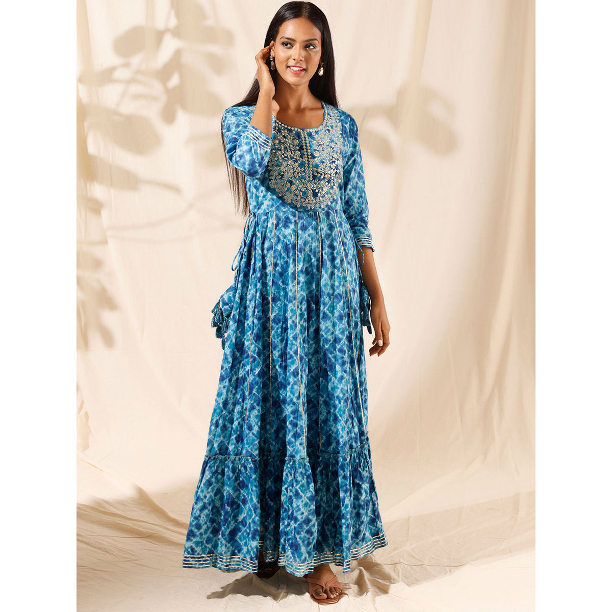 Readymade Anarkali Dress Online Rose GEFGOW502  iBuyFromIndia
