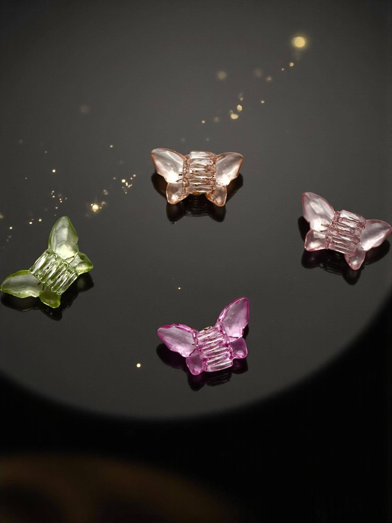 Accessher Multi-Color Butterfly Hair Claw Clips (Pack of 4)