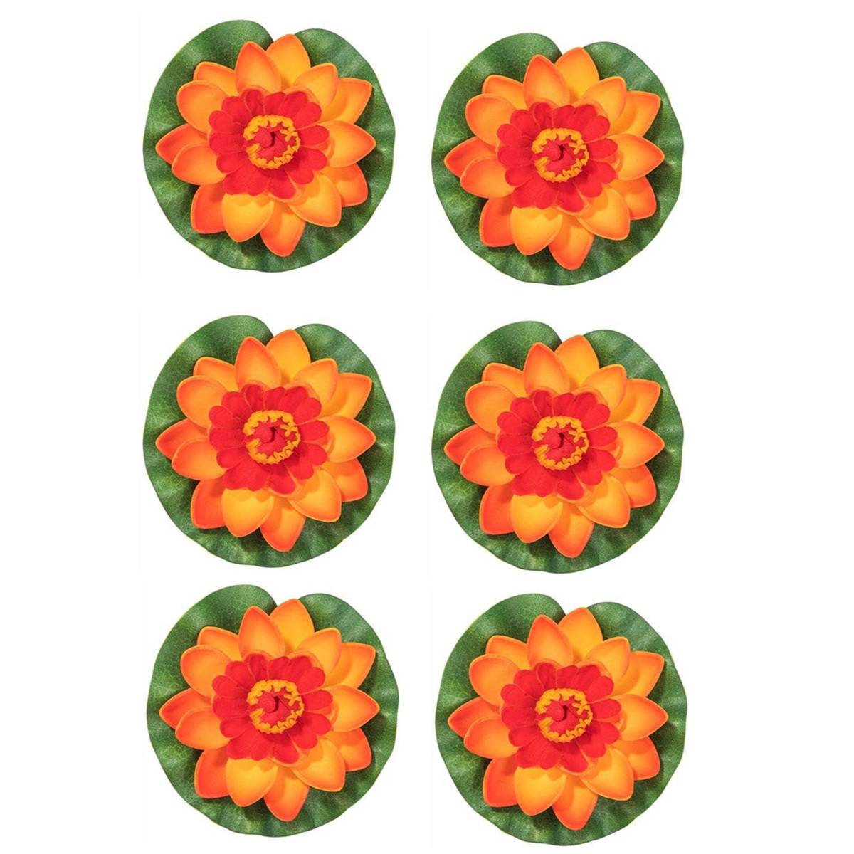 Homesake Artificial Floating Lotus Flower Orange