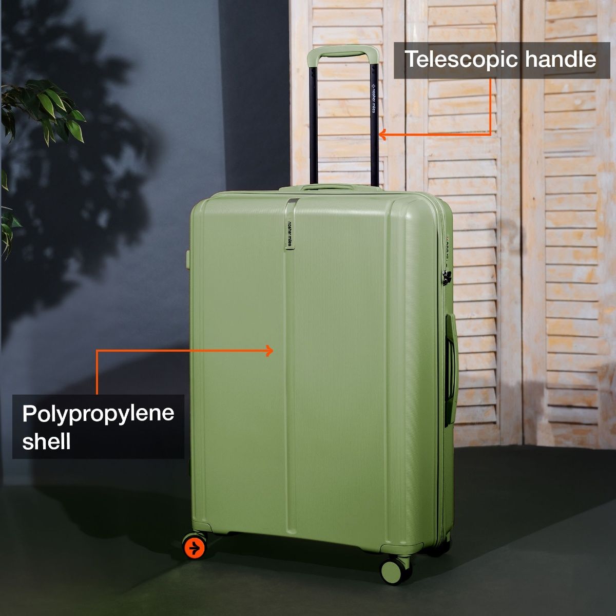 Buy Nasher Miles Unisex Green The Line Hard-Sided Polypropylene