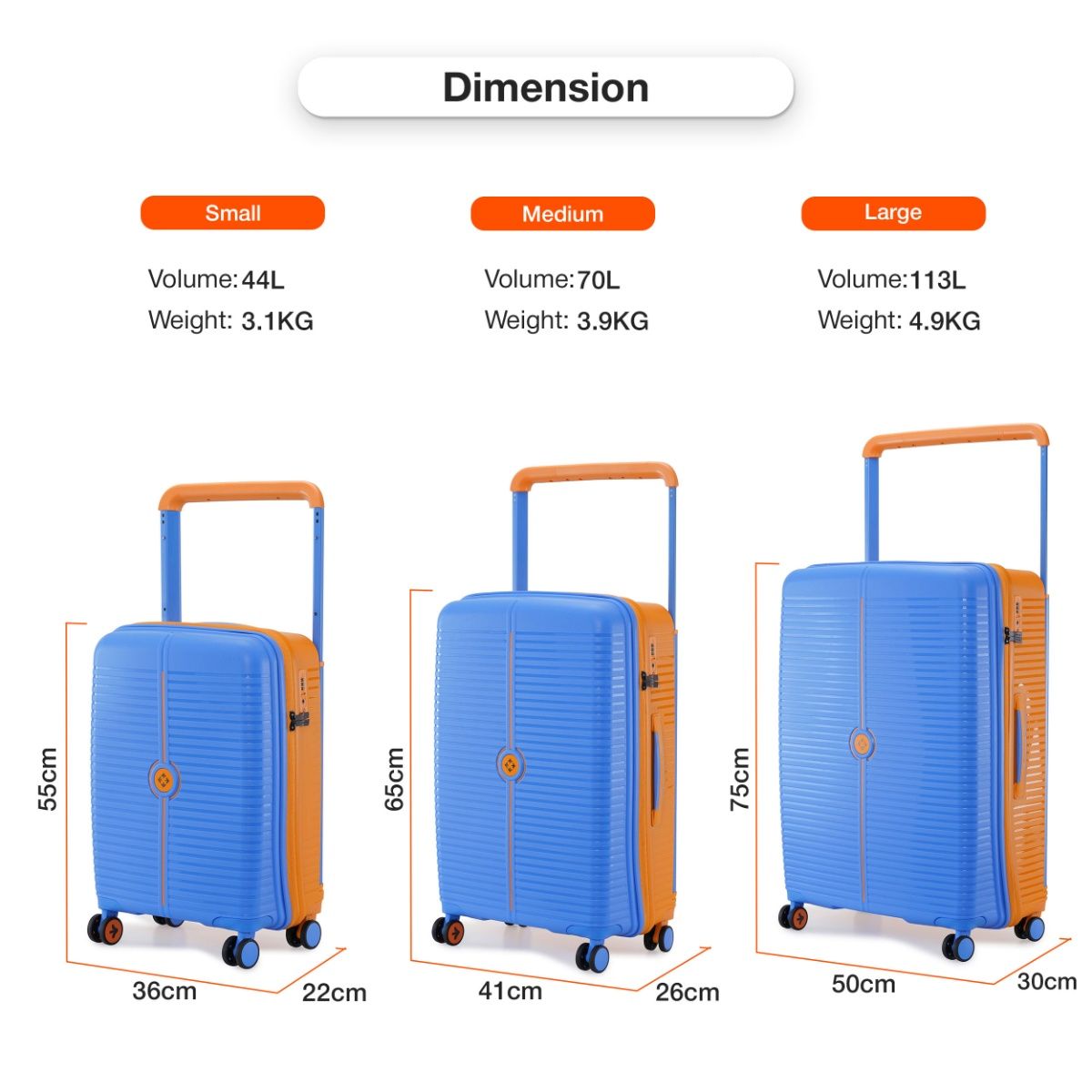 Buy Nasher Miles Unisex Blue Dubai Hard-Sided Polypropylene