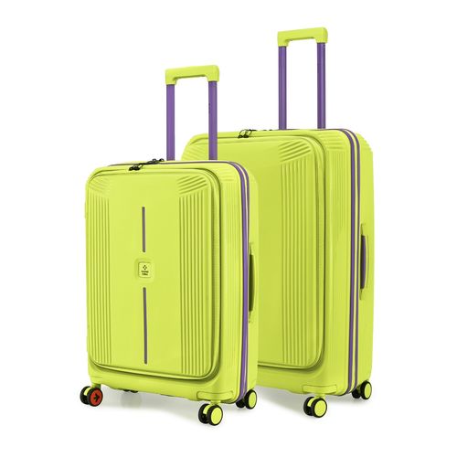 Nasher Miles Unisex Green Alexandria Hard-Sided Polypropylene Trolley Bags  (Set of 2) (M/L) - Main Image