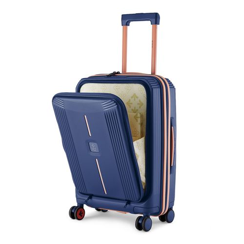 Nasher Miles Unisex Navy Blue Alexandria Hard-Sided Polypropylene Trolley  Bag (S)