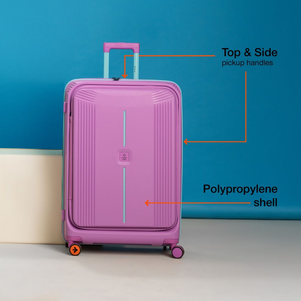 Buy Nasher Miles Unisex Purple Alexandria Hard-Sided Polypropylene
