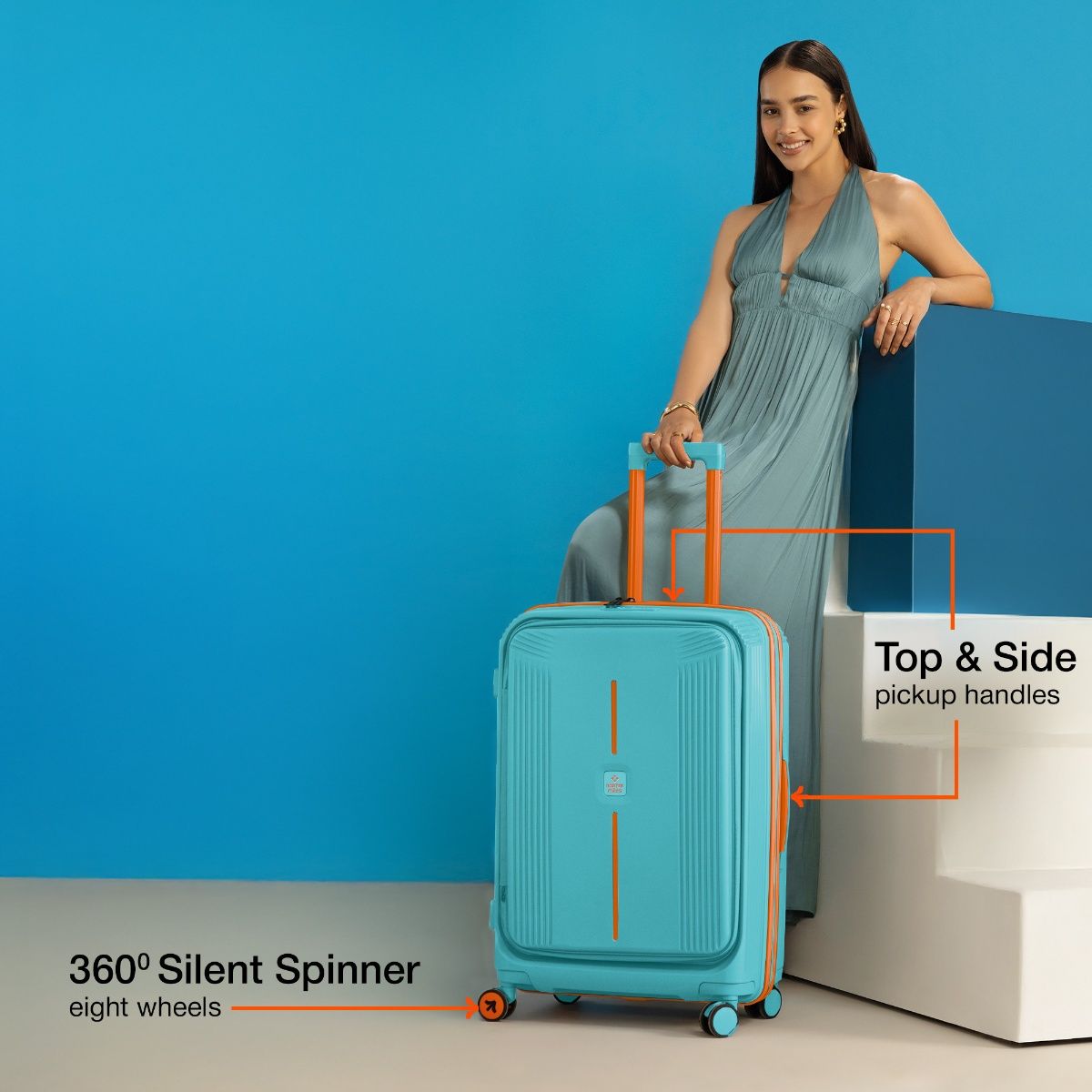 Buy Nasher Miles Unisex Teal Alexandria Hard-Sided Polypropylene