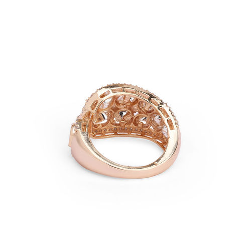 Buy Curio Cottage Meira Kundan Studded Cuff Style Adjustable Ring