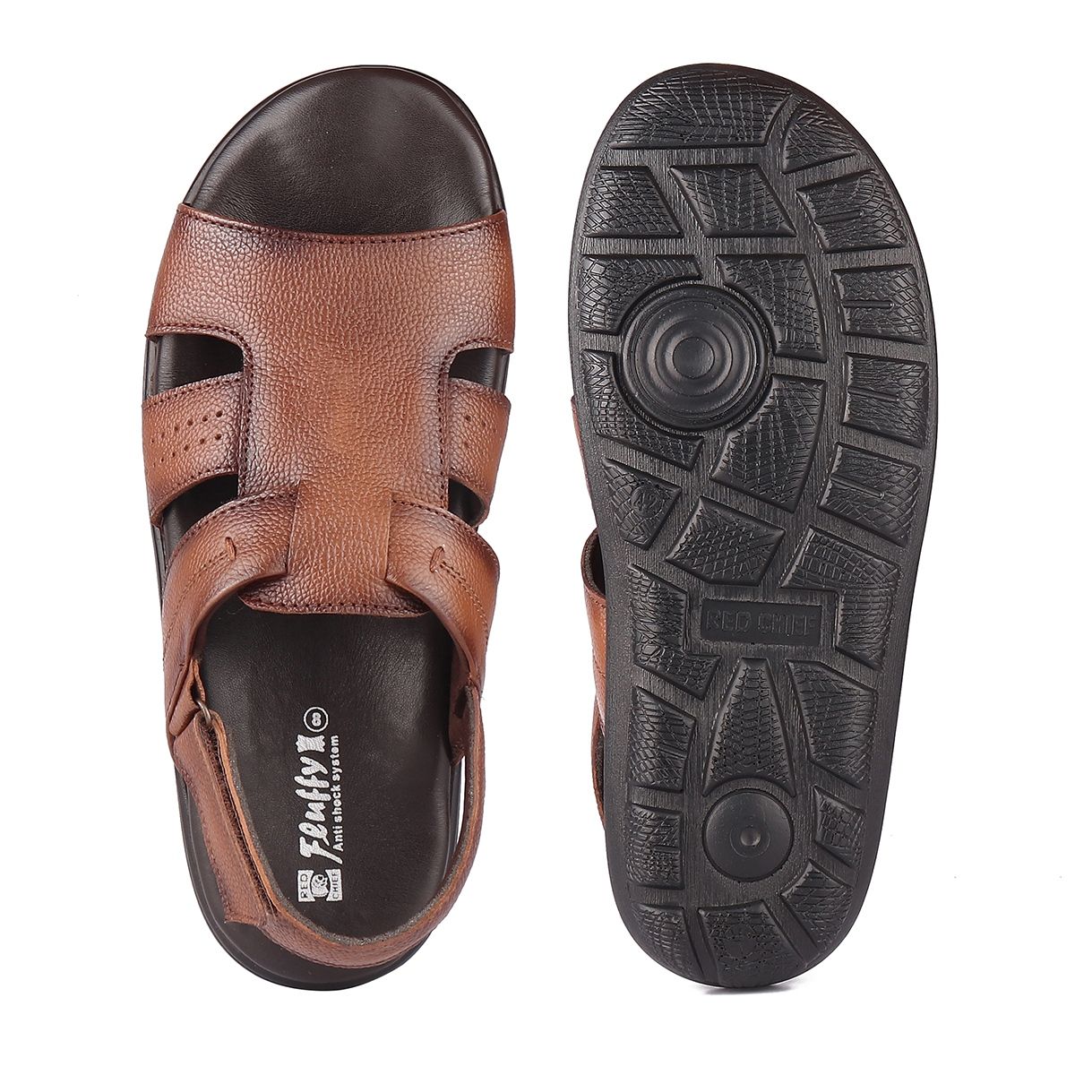 Red chief tan online sandals