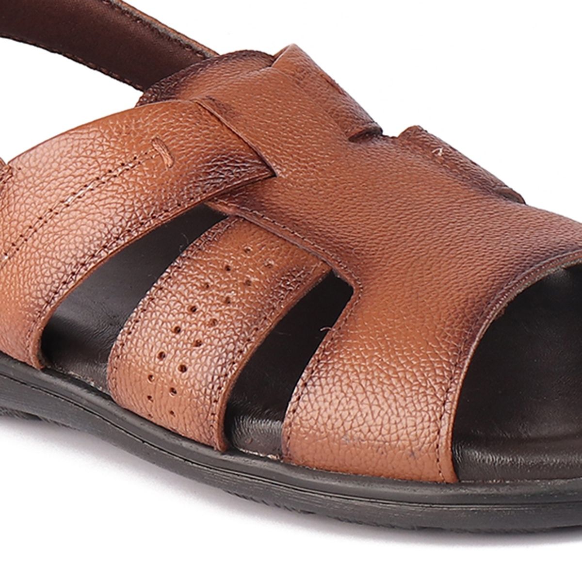 SeeandWear Men Leather Tan Sandal