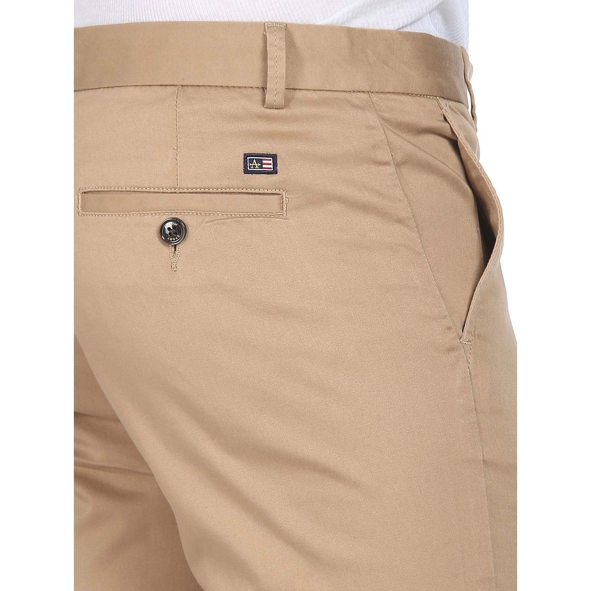 Buy Arrow Sport Beige Slim Fit Flat Front Trousers for Men's Online @ Tata  CLiQ