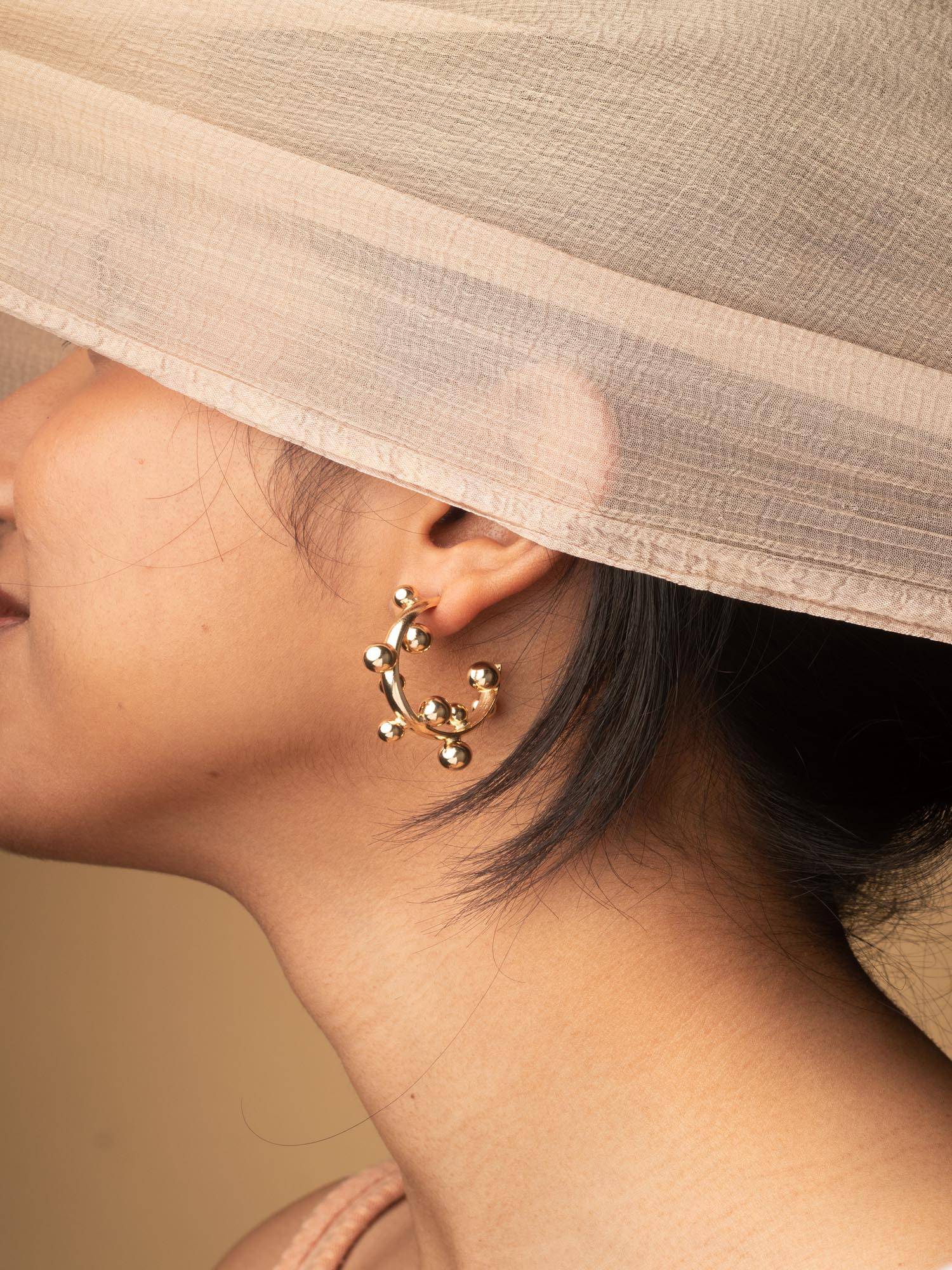 Jewelz Orbit Ball Hoop Earrings