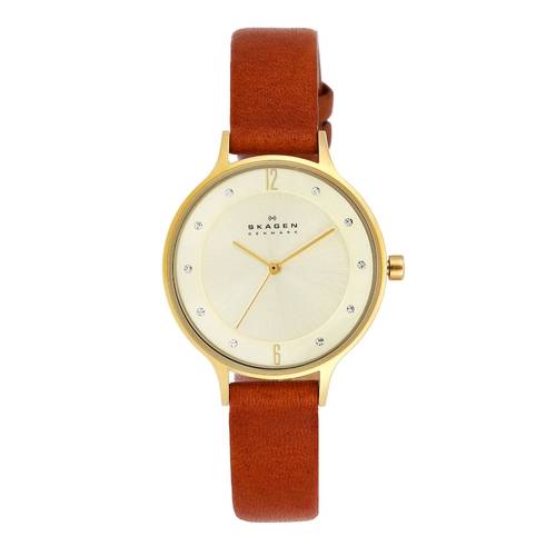 Skagen SKW2147 Women\'s Brown Leather Analog Dial Quartz Wrist Watch AEA261 Skagen SKW2147 Women main image 3